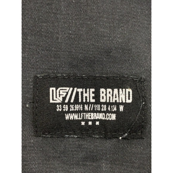 LF The Brand Women’s Black CARGO 8749 Graphic Cropped Distressed Jacket Size XS - Picture 4 of 12
